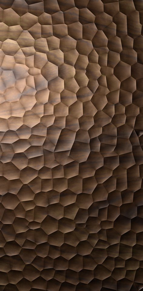 3D Wall Pannel - AW-526 Geometric Honeycomb Parametric Surface Relief